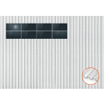 ClickFit EVO Staaldak golfplaat met montageprofielen 2x4 landscape. 2 rijen van 4 panelen