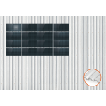 ClickFit EVO Staaldak golfplaat met montageprofielen 4x4 landscape. 4 rijen van 4 panelen