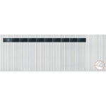 ClickFit EVO Staaldak trapezium-damwand met montageprofielen 1x10 landscape. 1 rij van 10 panelen