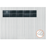 ClickFit EVO Staaldak trapezium-damwand met montageprofielen 2x5 landscape. 2 rijen van 5 panelen