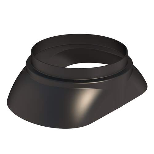 Ubbink scharnierkap 214mm 25-45° PP zwart voor Combidoorvoer met ventilatie