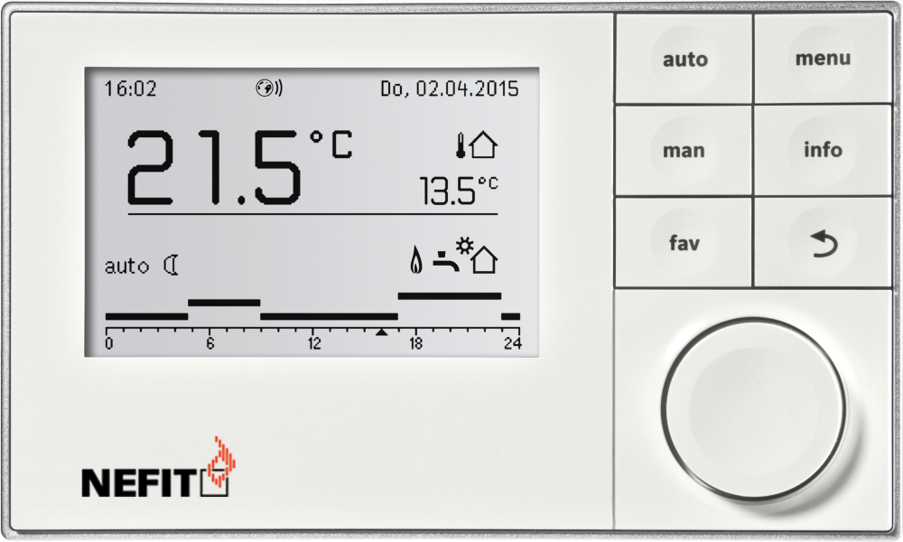 Nefit ModuLine 3000 WA modulerende klokthermostaat 7738111123