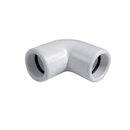 Universeel PVC druk bocht wit 90° Ø20 mm