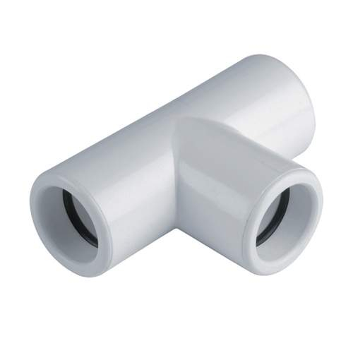 Universeel PVC druk T-stuk wit 90° Ø20 mm