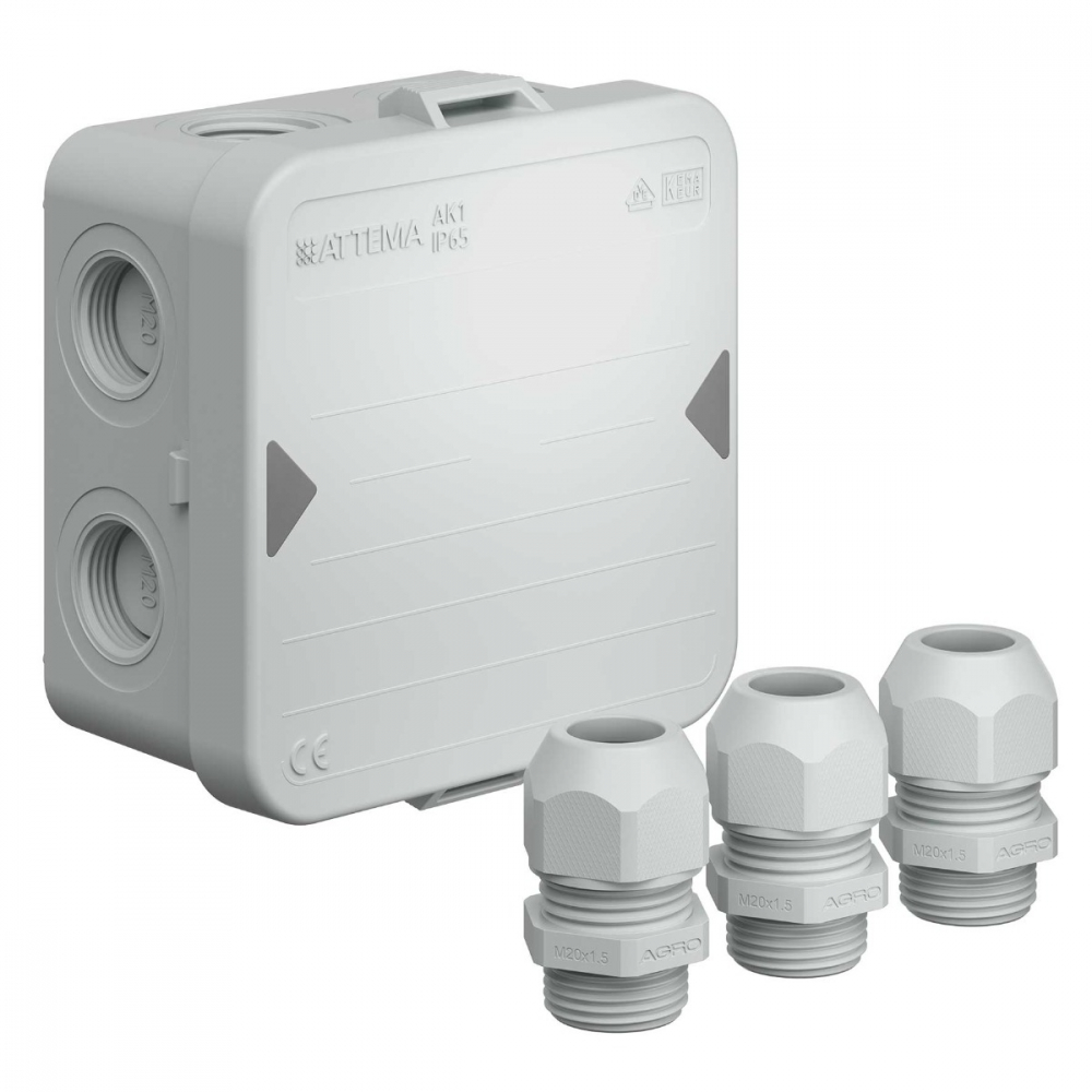 Attema AK1-IP65 kabeldoos 3xM20 wartels AT2280