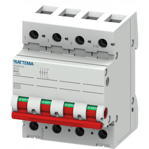 hoofdschakelaar 4P, 40A ATTEMA AT90229 (4 module)