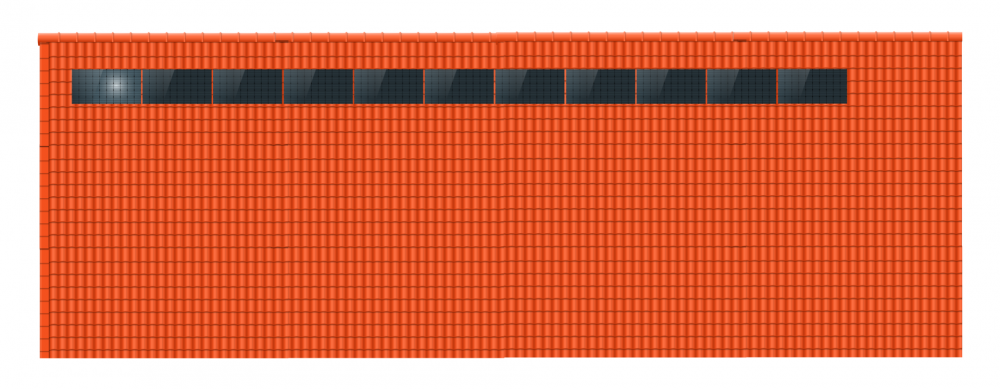 ClickFit EVO 1x11 Landscape. 1 rij van 11 panelen