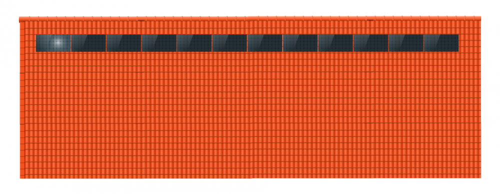 ClickFit EVO 1x12 Landscape. 1 rij van 12 panelen