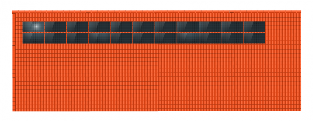 ClickFit EVO 2x11 Landscape. 2 rijen van 11 panelen