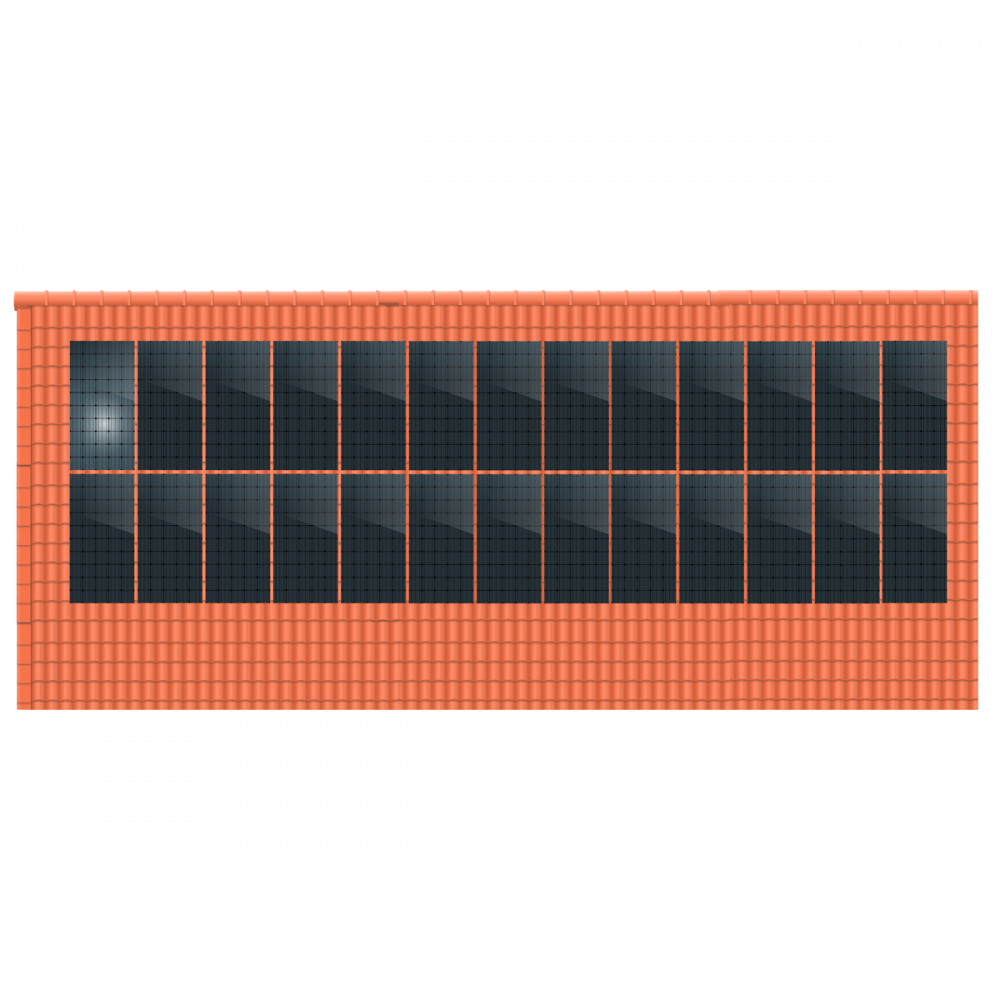 ClickFit EVO 2x13 Portrait. 2 rijen van 13 panelen
