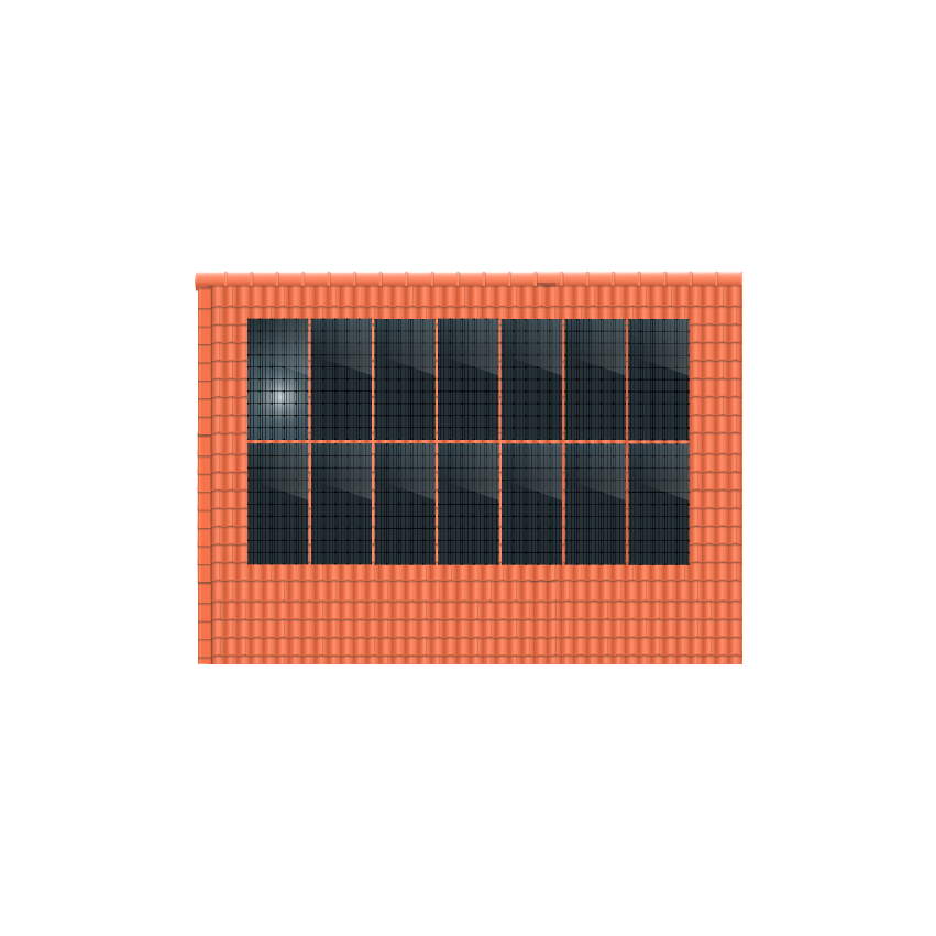 ClickFit EVO 2x7 Portrait. 2 rijen van 7 panelen