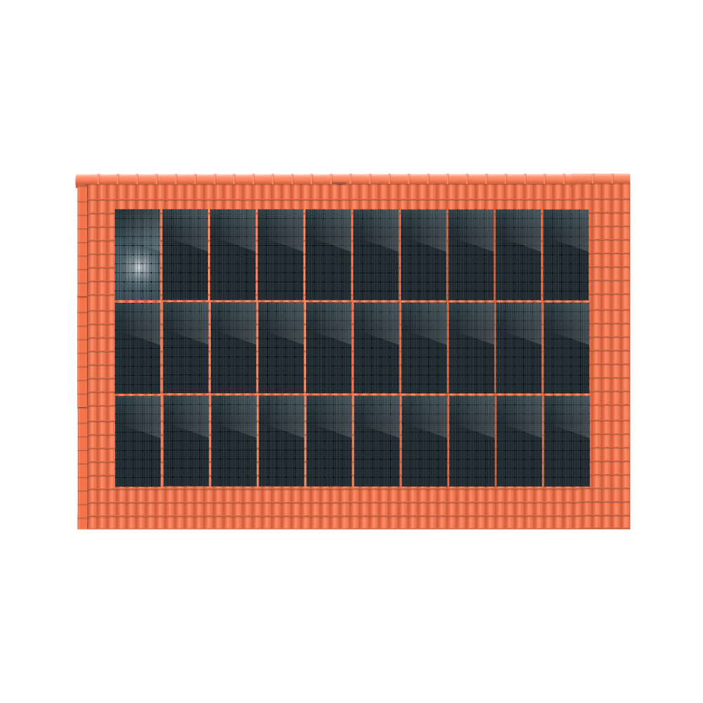 ClickFit EVO 3x10 Portrait. 3 rijen van 10 panelen