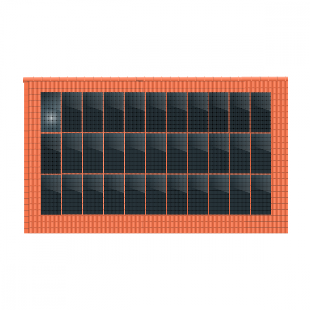 ClickFit EVO 3x11 Portrait. 3 rijen van 11 panelen