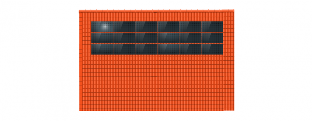 ClickFit EVO 3x6 Landscape. 3 rijen van 6 panelen