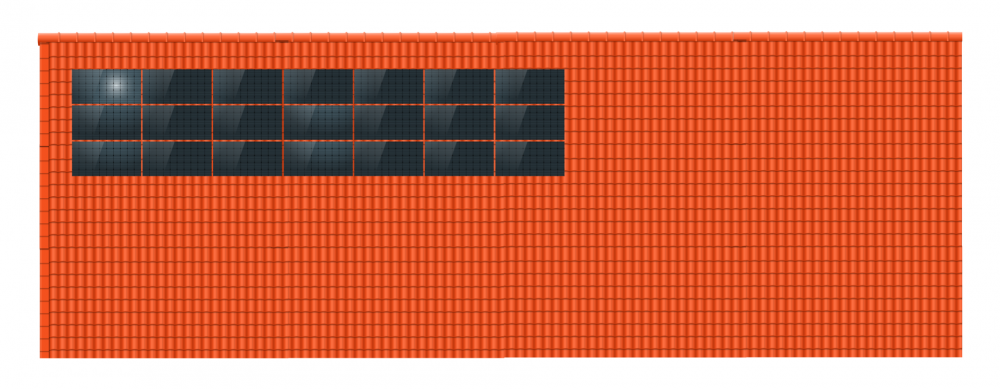 ClickFit EVO 3x7 Landscape. 3 rijen van 7 panelen