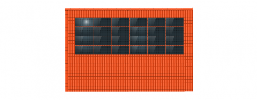 ClickFit EVO 4x6 Landscape. 4 rijen van 6 panelen