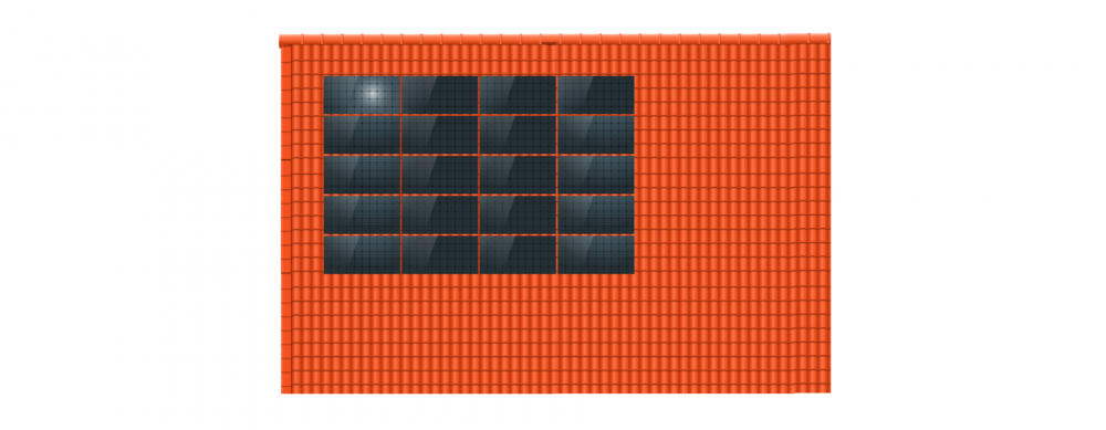 ClickFit EVO 5x4 Landscape. 5 rijen van 4 panelen