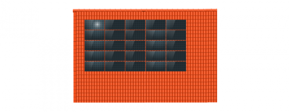 ClickFit EVO 5x5 Landscape. 5 rijen van 5 panelen