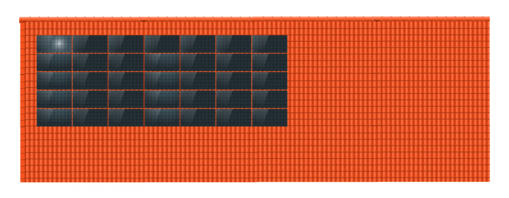 ClickFit EVO 5x7 Landscape. 5 rijen van 7 panelen
