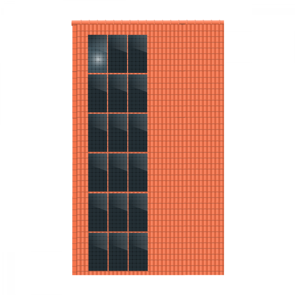 ClickFit EVO 6x3 Portrait. 6 rijen van 3 panelen