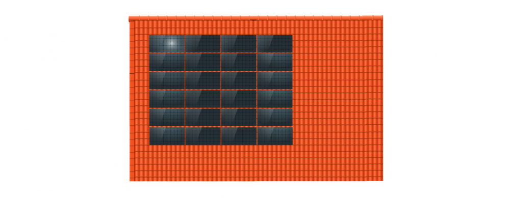 ClickFit EVO 6x4 Landscape. 6 rijen van 4 panelen