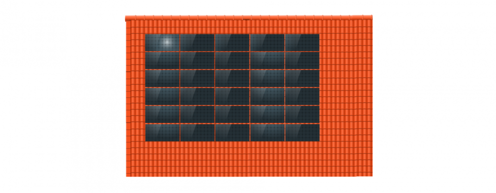ClickFit EVO 6x5 Landscape. 6 rijen van 5 panelen
