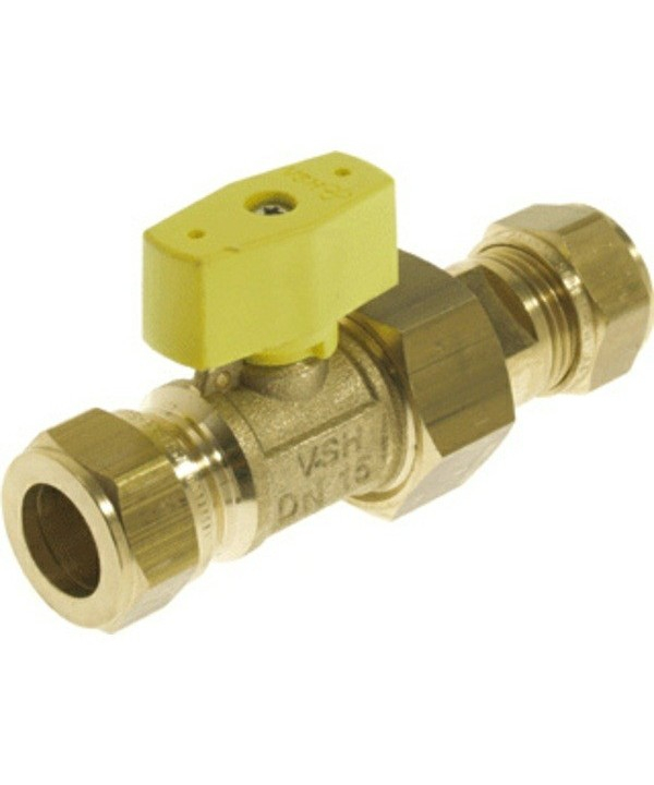 Comfort gaskogelkraan 15 mm knel