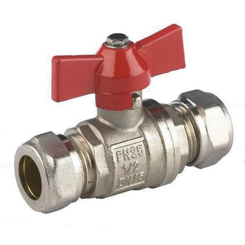 Kogelkraan 2x 22 mm knel recht vlinder