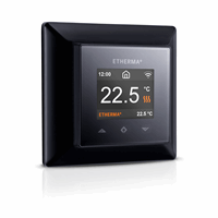 Etherma eTouch Inb. thermostaat met weekprogramma & touchpad 16A 5-35°C zwart (41432)