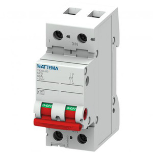 hoofdschakelaar 2P, 40A ATTEMA AT90228 (2 module)