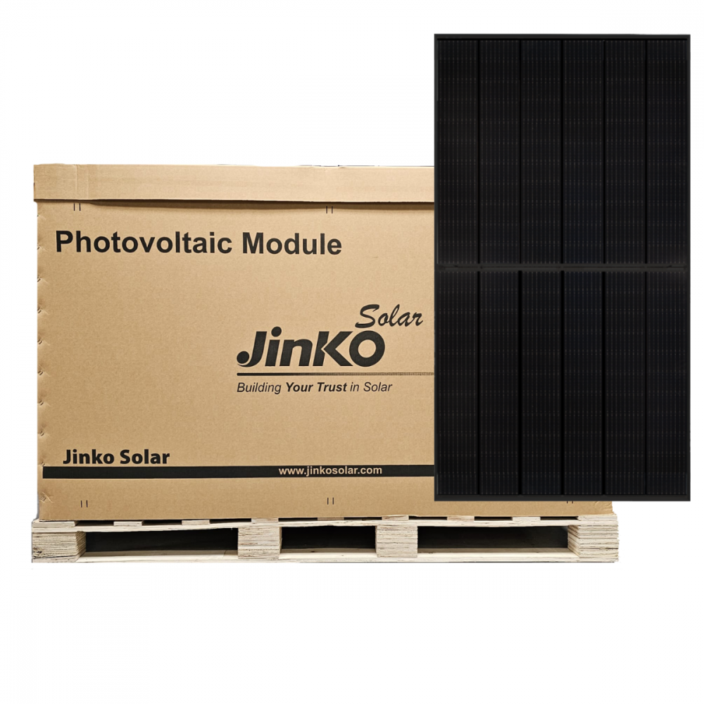 Pallet (36 stuks)  |  Jinko Solar HC N-Type 375 Wp All black 1692x1029x30mm