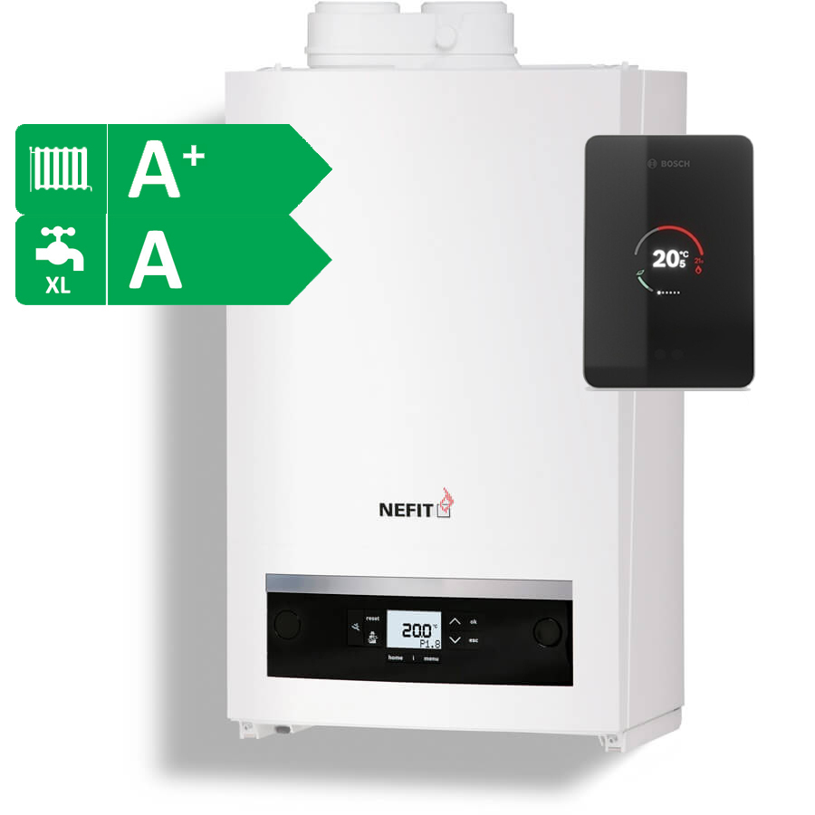 Nefit TrendLine II HRC 25 CW4 met Easycontrol slimme thermostaat zwart