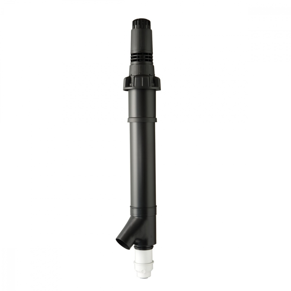 Ubbink Rolux 5G Combi Dakdoorvoer HR Concentrisch PP/KS 100/60-Vent125 2100mm zwart 0187494