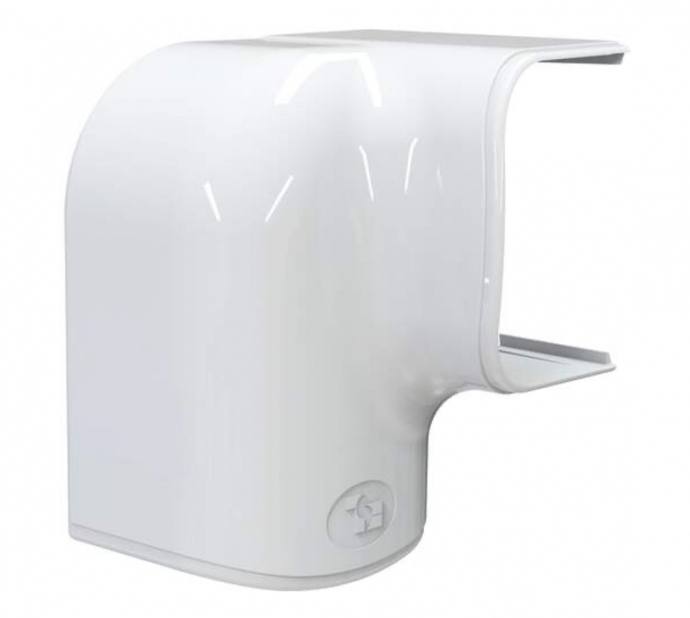 Tecnosystemi Optima rechter bocht verticaal/horizontaal MRD75 Zuiverwit RAL9010