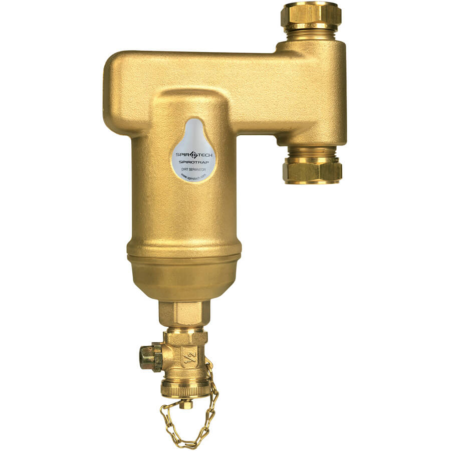 Spirotech Vuilafscheider verticaal 22 mm knel