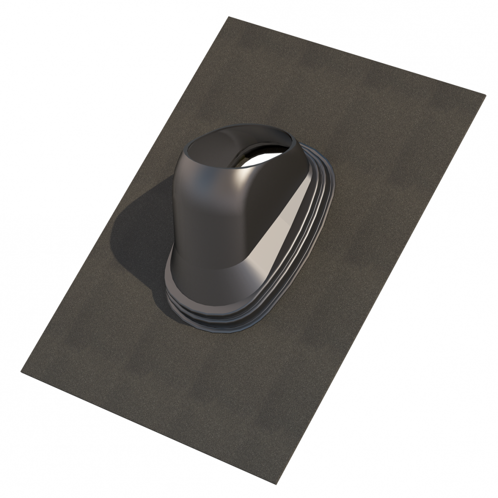 Ubbink doorvoerpan Ø131 mm 1-pans ubiflex 25-45° zwart 700*1000mm 0174039