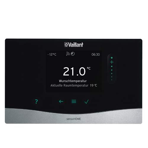 Vaillant sensoCOMFORT VRC720 systeemregelaar met buitenvoeler