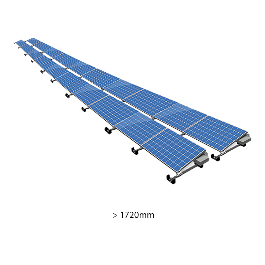 ValkPro+ 2x10 Landscape. 2 rijen van 10 panelen (Paneel lengte 1720-1920mm)