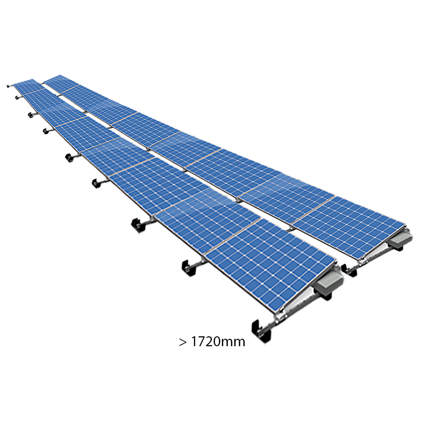 ValkPro+ 2x8 Landscape voor panelen &gt;1720mm. 2 rijen van 8 panelen