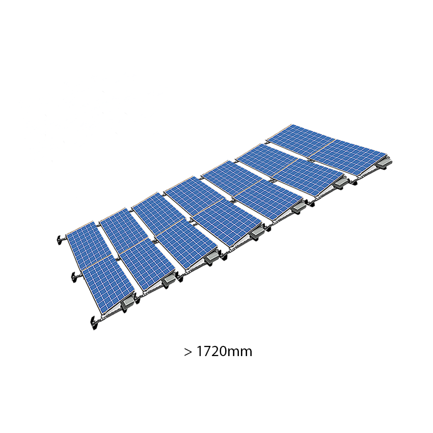 ValkPro+ 7x2 Landscape. 7 rijen van 2 panelen (Paneel lengte 1720-1920mm)