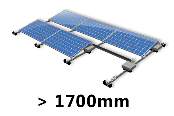 ValkPro+ 8x2 Landscape. 8 rijen van 2 panelen (Paneel lengte 1720-1920mm)