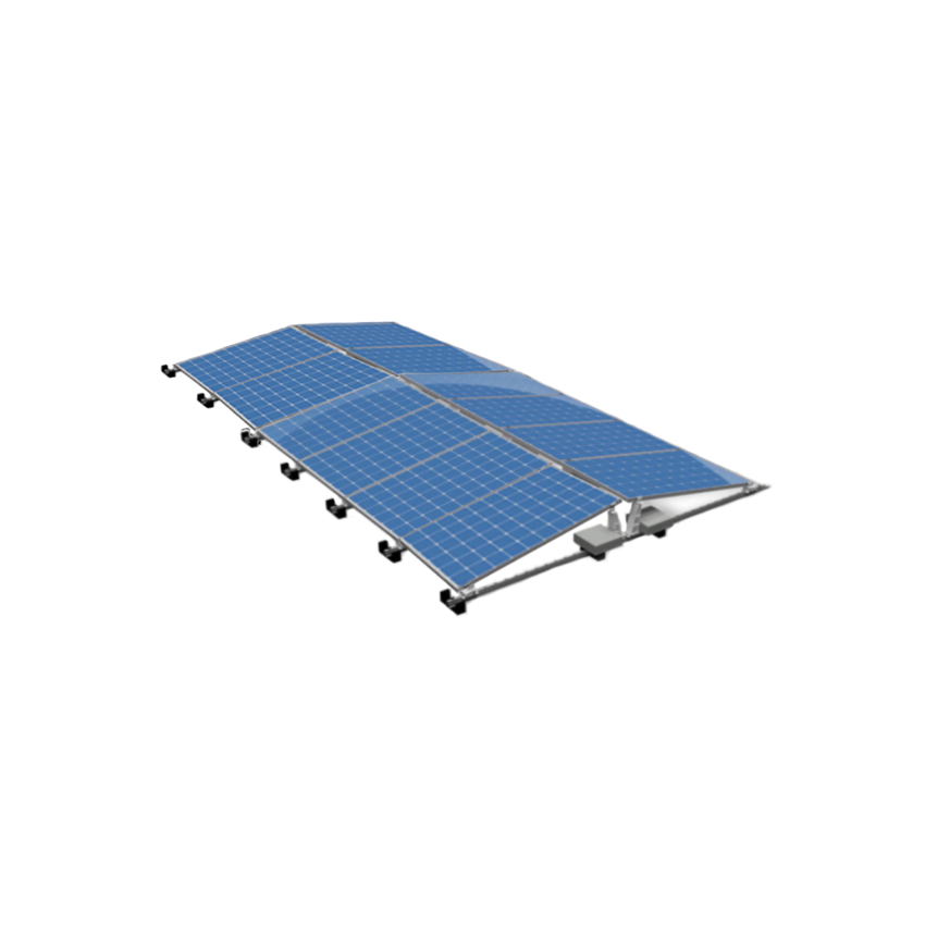 ValkPro+ 12 panelen Oost-West portrait 1 dubbele rij van 6 (voor paneel lengte 1681 - 1730mm)
