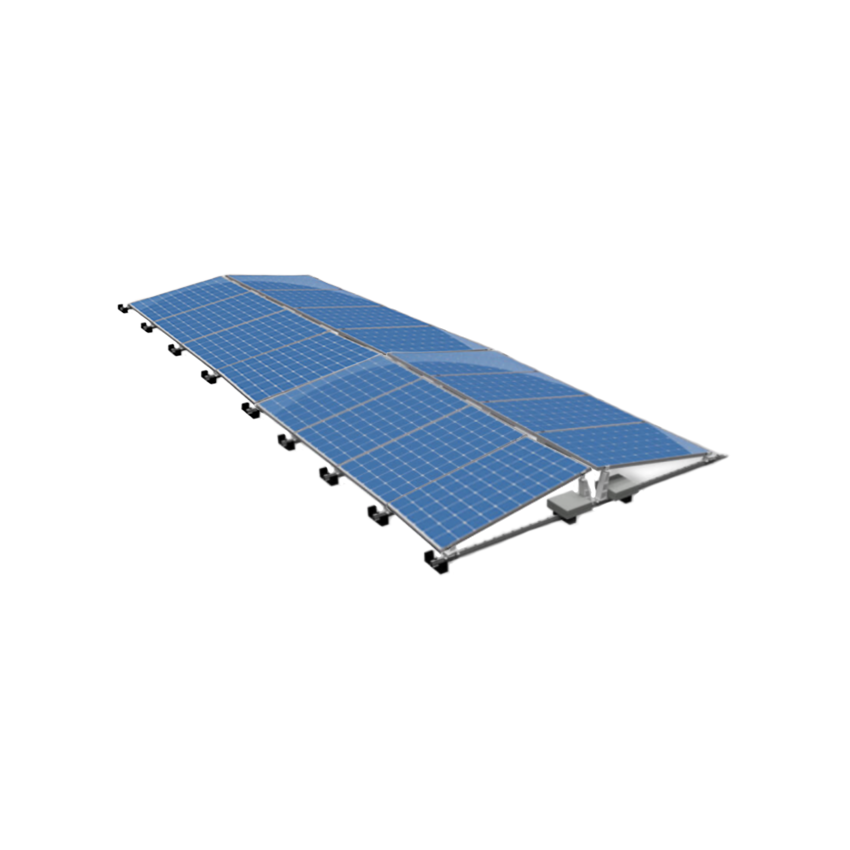 ValkPro+ 16 panelen Oost-West portrait 1 dubbele rij van 8 (voor paneel lengte 1681 - 1730mm)