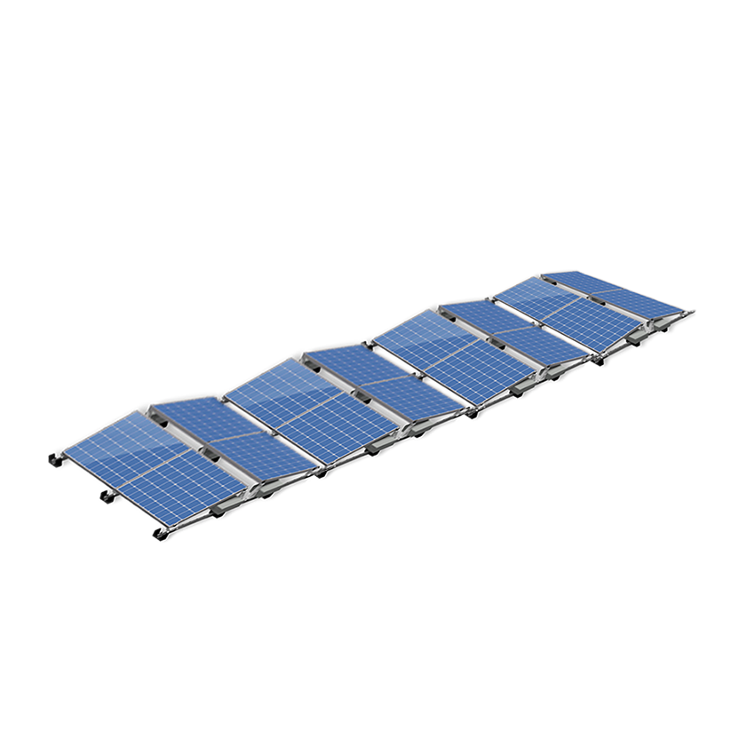 ValkPro+ 16 panelen Oost-West landscape 4 dubbele rij van 2 (voor paneel breedte 1121 - 1170mm)
