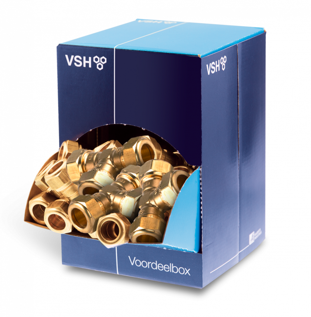 VSH T-stuk 22mm (0889383) Voordeelbox 20 stuks