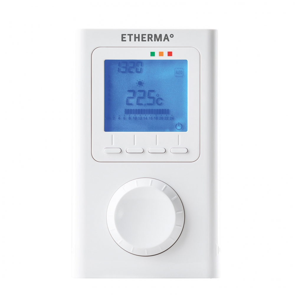 ET-14A Draadloze thermostaat met klok LCD-display - WarmteBeheer.nl